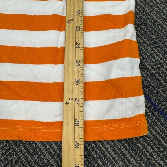 Guess Los Angeles‎ Orange White Stripe T Shirt Mens Size L - Picture 6 of 6